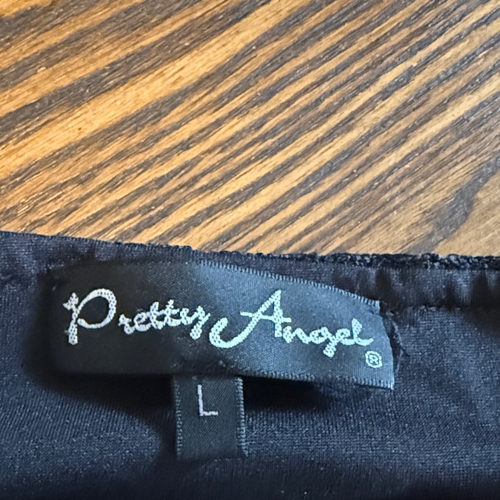 Pretty Angel Black High-Low Lace-Trim Skirt - Picture 4 of 4